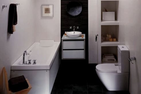 Zasnova majhne kombinirane kopalnice