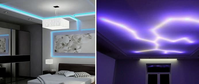 LED trak na raztegljivem stropu