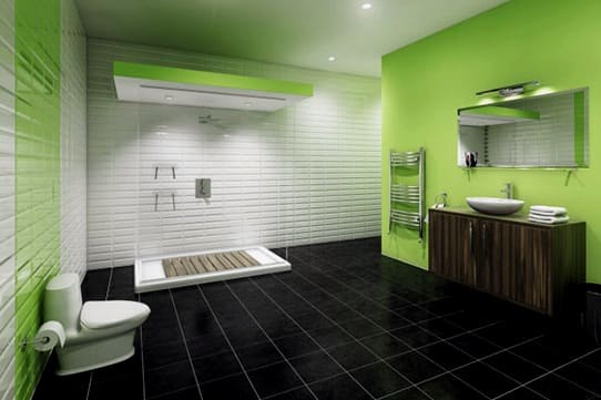 Ideje za oblikovanje zelene kopalnice